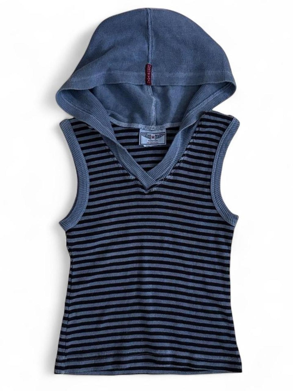 90’s vintage Hard Tail ribbed stripe tank top hoodie